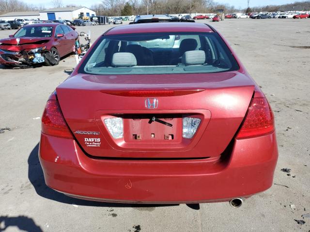 1HGCM567X7A103757 - 2007 HONDA ACCORD EX RED photo 6