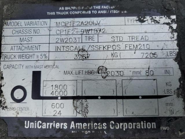CP1F29W1872 - 2013 NISSAN CF40LP GRAY photo 10