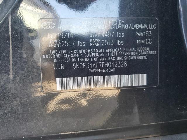 5NPE34AF7FH042328 - 2015 HYUNDAI SONATA SPORT BLACK photo 12