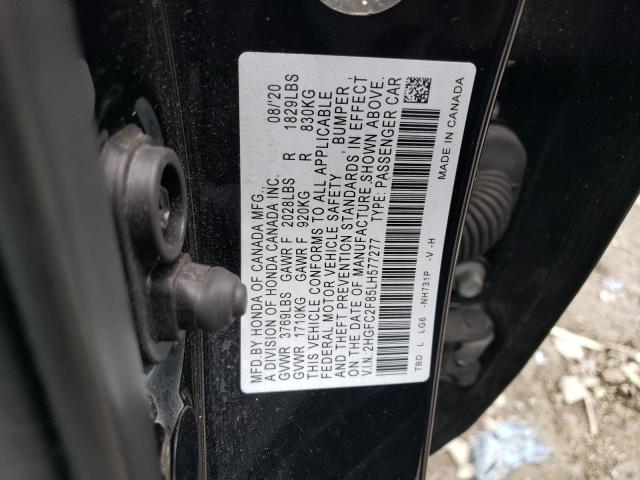 2HGFC2F85LH577277 - 2020 HONDA CIVIC SPORT 黑色 照片 13