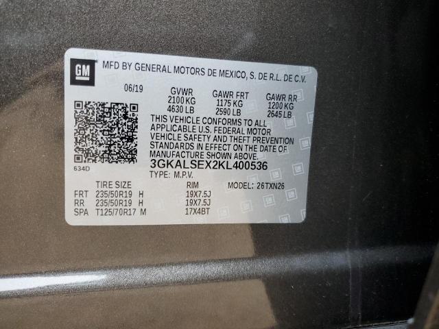 3GKALSEX2KL400536 - 2019 GMC TERRAIN DENALI GRAY photo 13