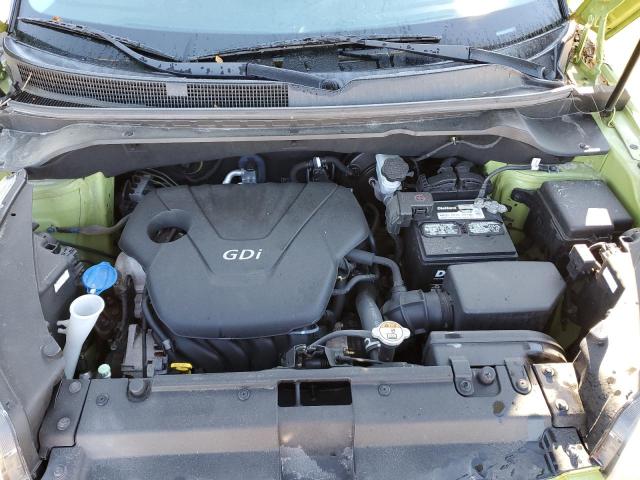 KNDJN2A22F7792945 - 2015 KIA SOUL GREEN photo 12