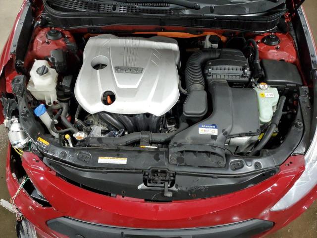 KMHEC4A42EA106761 - 2014 HYUNDAI SONATA HYBRID RED photo 11