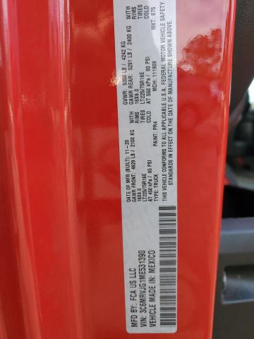 3C6MRVJG1ME531390 - 2021 RAM PROMASTER 3500 HIGH წითელი ფოტო 13
