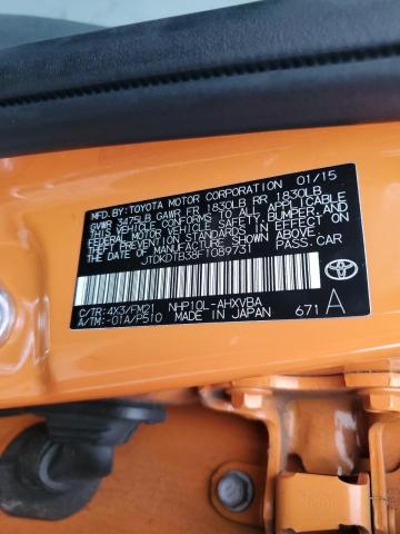 JTDKDTB38F1089731 - 2015 TOYOTA PRIUS C ORANGE photo 13