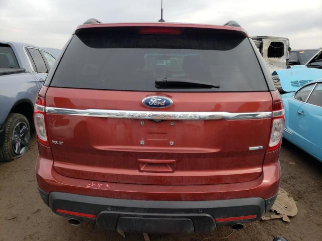 1FM5K8D81EGA53847 - 2014 FORD EXPLORER XLT RED photo 6