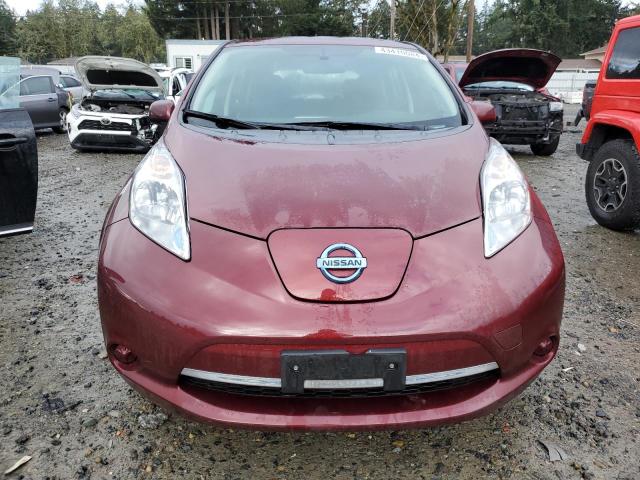 1N4BZ0CP4HC308666 - 2017 NISSAN LEAF S BURGUNDY photo 5