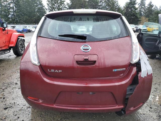 1N4BZ0CP4HC308666 - 2017 NISSAN LEAF S BURGUNDY photo 6