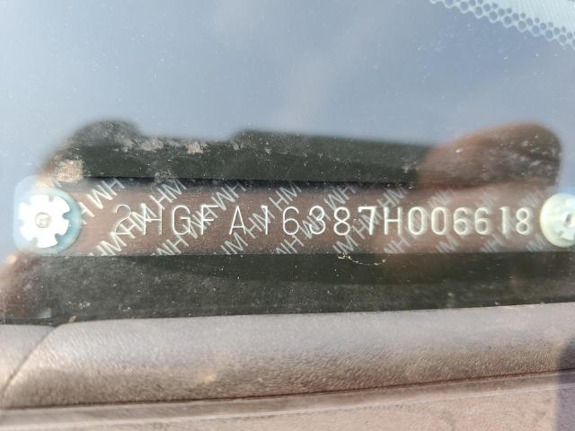 2HGFA16387H006618 - 2007 HONDA CIVIC DX SILVER photo 13