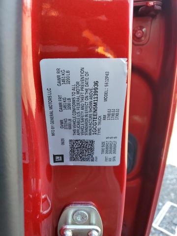 1GCGTEEN5M1139936 - 2021 CHEVROLET COLORADO ZR2 RED photo 12
