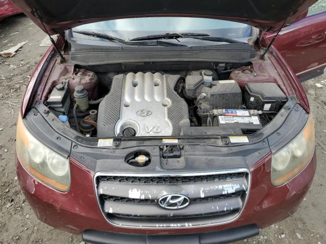 5NMSG13D57H007156 - 2007 HYUNDAI SANTA FE GLS RED photo 11