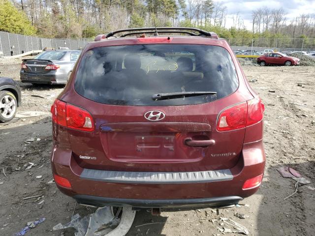 5NMSG13D57H007156 - 2007 HYUNDAI SANTA FE GLS RED photo 6