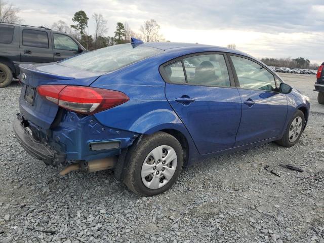 3KPFL4A79JE235932 - 2018 KIA FORTE LX BLUE photo 3