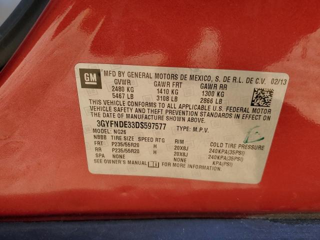 3GYFNDE33DS597577 - 2013 CADILLAC SRX PERFORMANCE COLLECTION Марун фото 13