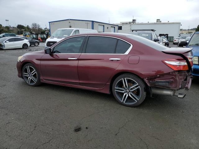 1HGCR2F58GA070708 - 2016 HONDA ACCORD SPORT BURGUNDY photo 2