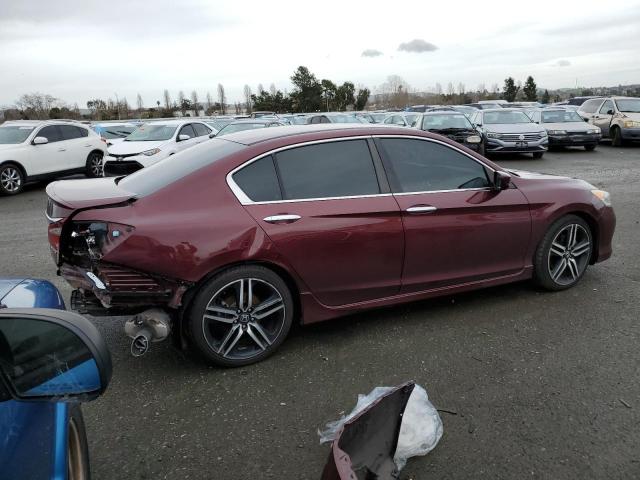 1HGCR2F58GA070708 - 2016 HONDA ACCORD SPORT BURGUNDY photo 3