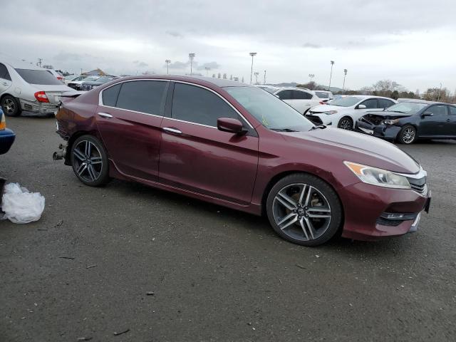 1HGCR2F58GA070708 - 2016 HONDA ACCORD SPORT BURGUNDY photo 4