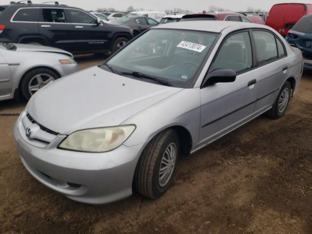 1HGES16304L024294 - 2004 HONDA CIVIC DX VP SILVER photo 1