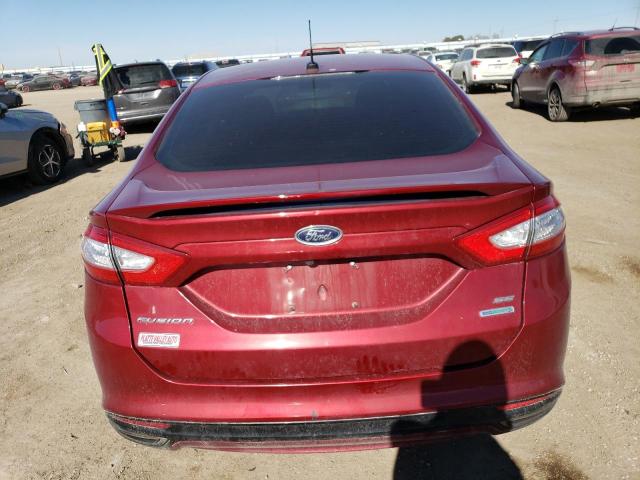 3FA6P0H91GR268158 - 2016 FORD FUSION SE RED photo 6