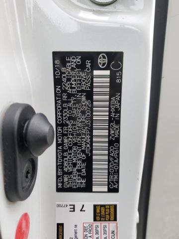 JTDKARFP7J3100725 - 2018 TOYOTA PRIUS PRIM 白色 照片 12