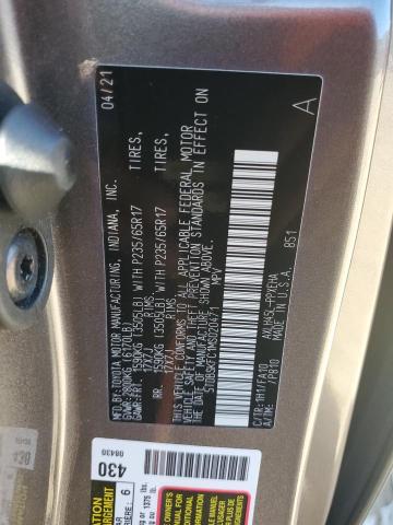 5TDBSKFC1MS020471 - 2021 TOYOTA SIENNA LE GRAY photo 14