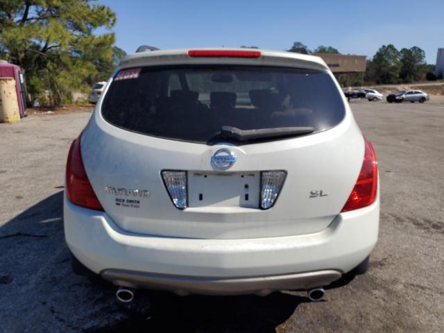 JN8AZ08T94W206496 - 2004 NISSAN MURANO SL WHITE photo 6