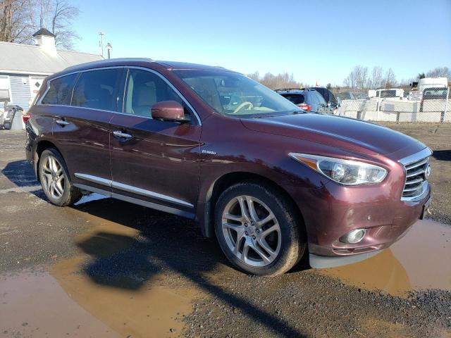 5N1CL0MM4EC517885 - 2014 INFINITI QX60 HYBRID MAROON photo 4