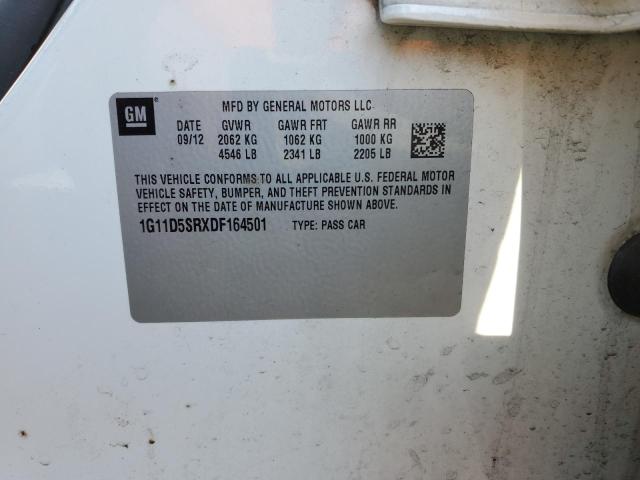 1G11D5SRXDF164501 - 2013 CHEVROLET MALIBU 1LT Ақ фото 13