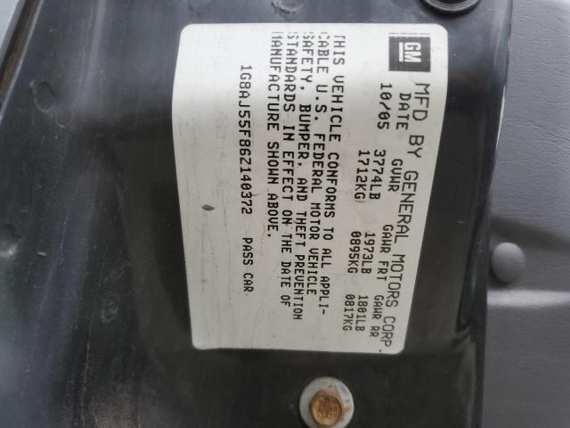 1G8AJ55F86Z140372 - 2006 SATURN ION LEVEL 2 GRAY photo 12