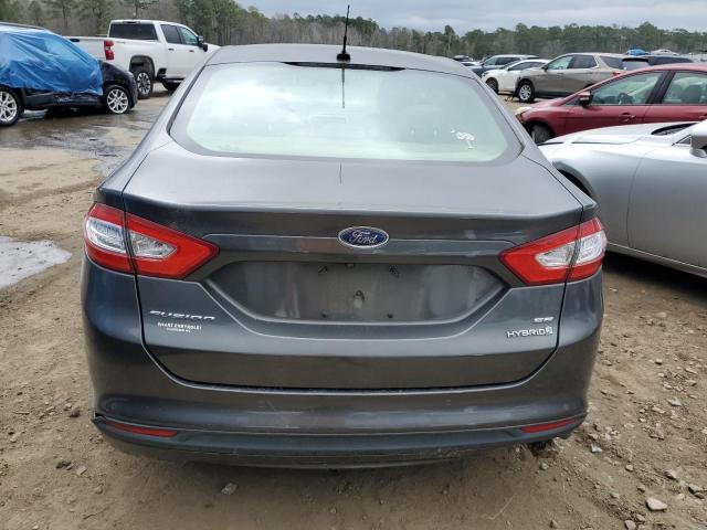 3FA6P0LU8GR360069 - 2016 FORD FUSION SE HYBRID GRAY photo 6