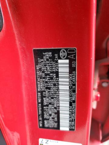 2T1KR32E68C707534 - 2008 TOYOTA COROLLA MA XR RED photo 12