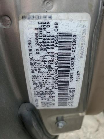 4T1BG22K4VU145133 - 1997 TOYOTA CAMRY CE GRAY photo 12