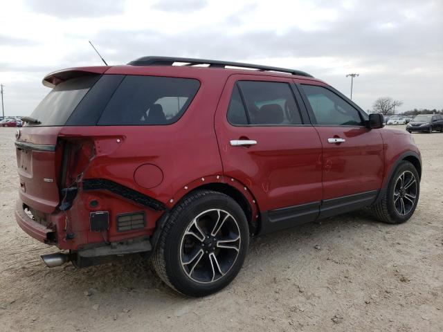 1FM5K8GT9DGB29605 - 2013 FORD EXPLORER SPORT RED photo 3