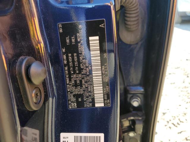5TDGZRBHXLS515729 - 2020 TOYOTA HIGHLANDER XLE BLUE photo 12
