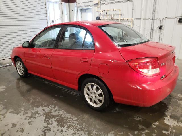 KNADC125746324618 - 2004 KIA RIO RED photo 2