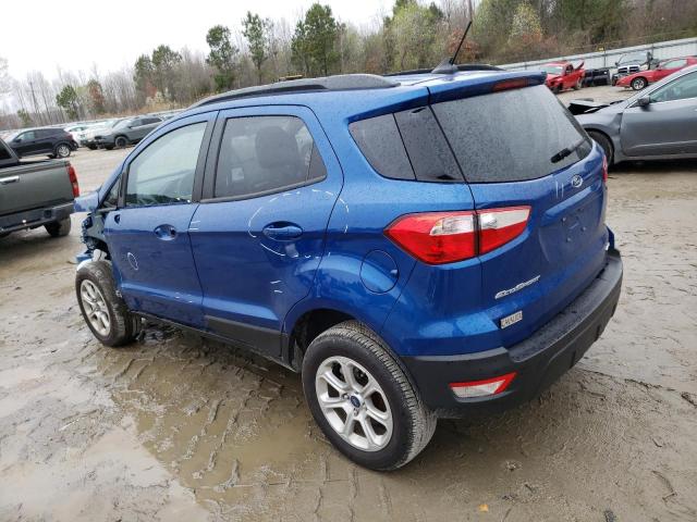 MAJ6S3GL5NC457954 - 2022 FORD ECOSPORT SE BLUE photo 2