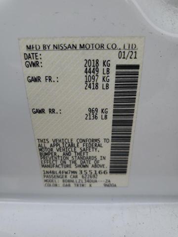 1N4BL4FW7MN355166 - 2021 NISSAN ALTIMA PLATINUM WHITE photo 12