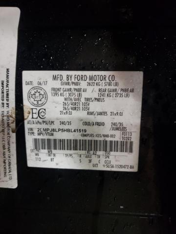 2LMPJ8LP5HBL41519 - 2017 LINCOLN MKX RESERVE Қара фото 12