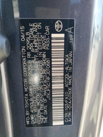 JTKJF5C74FJ010681 - 2015 TOYOTA SCION TC ნაცრისფერი ფოტო 13