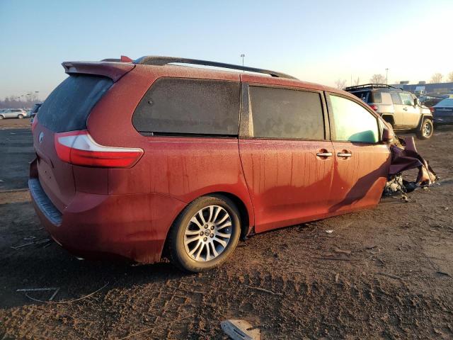 5TDYZ3DC9KS996137 - 2019 TOYOTA SIENNA XLE RED photo 3