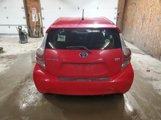 JTDKDTB36E1560953 - 2014 TOYOTA PRIUS C RED photo 6