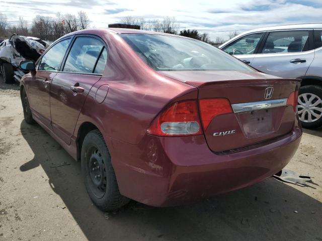 2HGFA1F63AH513153 - 2010 HONDA CIVIC LX-S მუქწითელი ფოტო 2