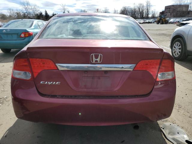 2HGFA1F63AH513153 - 2010 HONDA CIVIC LX-S მუქწითელი ფოტო 6