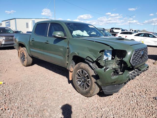 3TMCZ5AN0MM408737 - 2021 TOYOTA TACOMA DOUBLE CAB GREEN photo 4