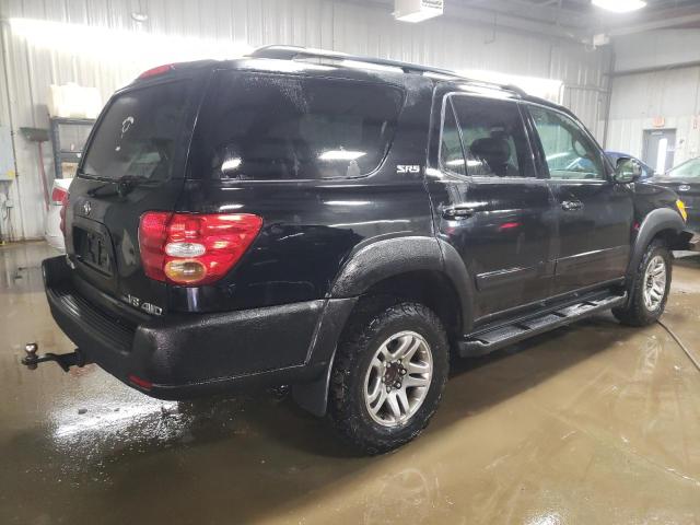 5TDBT44A84S207149 - 2004 TOYOTA SEQUOIA SR5 BLACK photo 3