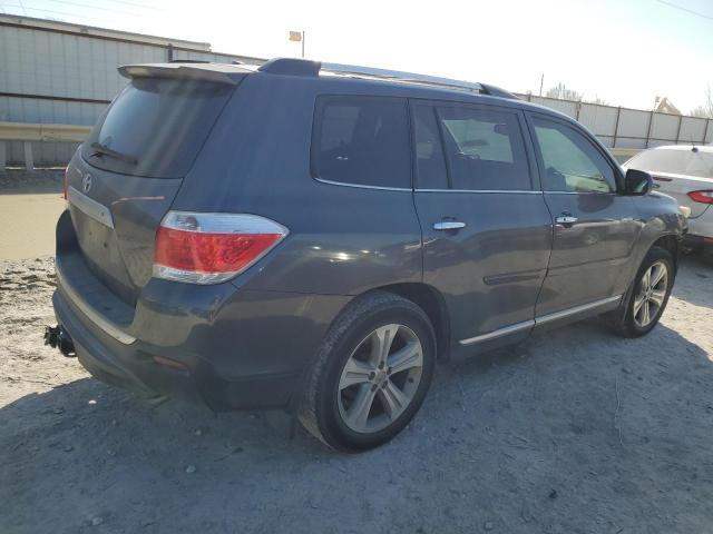 5TDYK3EH8DS117308 - 2013 TOYOTA HIGHLANDER LIMITED GRAY photo 3