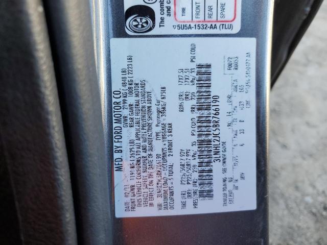 3LNHL2JC5BR766190 - 2011 LINCOLN MKZ GRAY photo 12