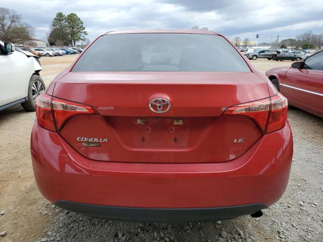 5YFBURHE4KP903987 - 2019 TOYOTA COROLLA L RED photo 6