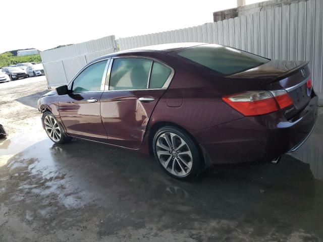 1HGCR2F55FA213256 - 2015 HONDA ACCORD SPORT BURGUNDY photo 2