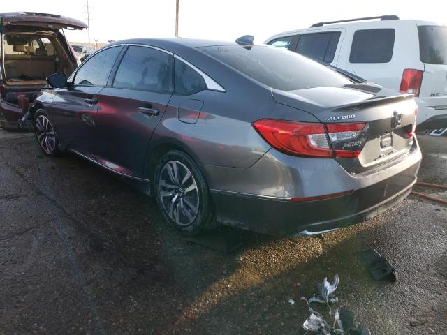 1HGCV3F40MA002553 - 2021 HONDA ACCORD HYBRID EX GRAY photo 2